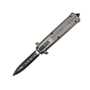 4,15-Zoll-Dual-Action-Stilettmesser – Silber
