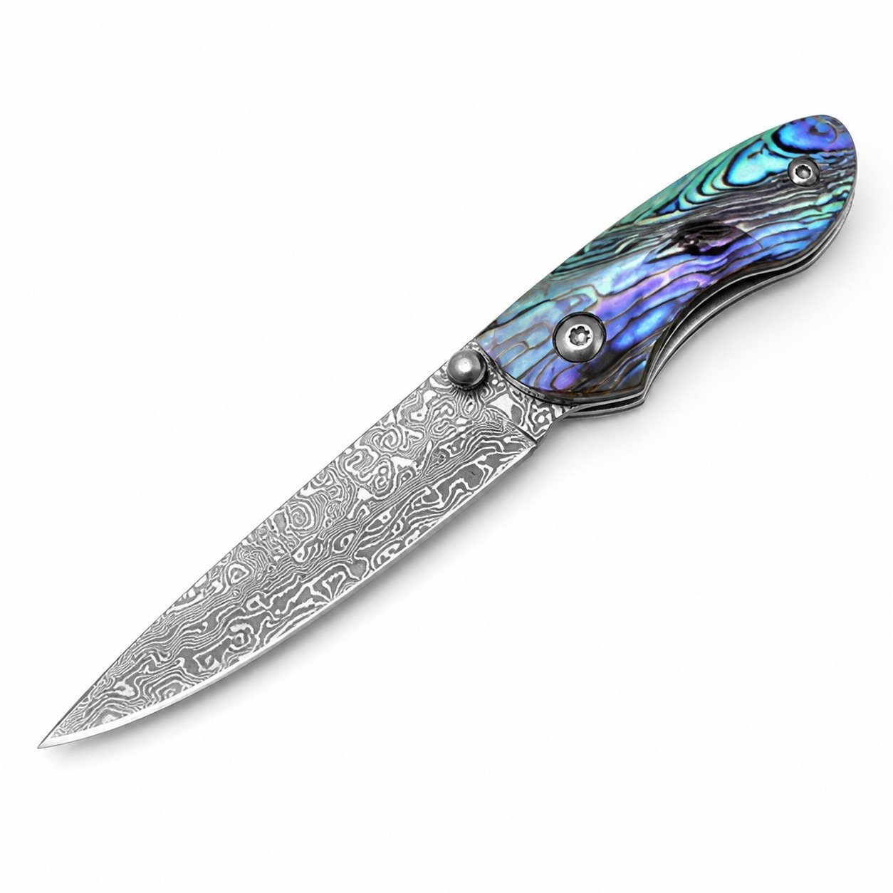 48763-main-white-clean Baobei ist ein großes Damastmesser mit einem kleinen drehbaren Klappmesser